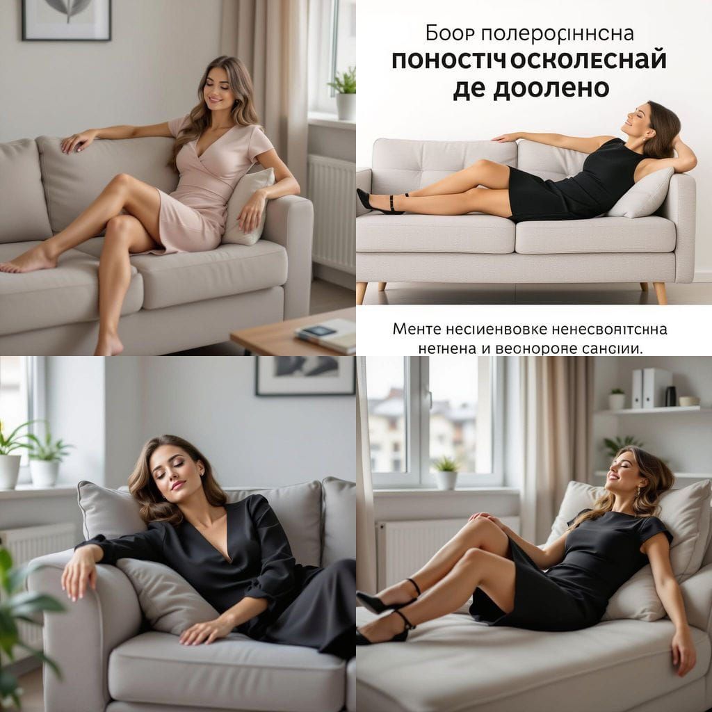 Woman Relaxing on Therapist's Couch