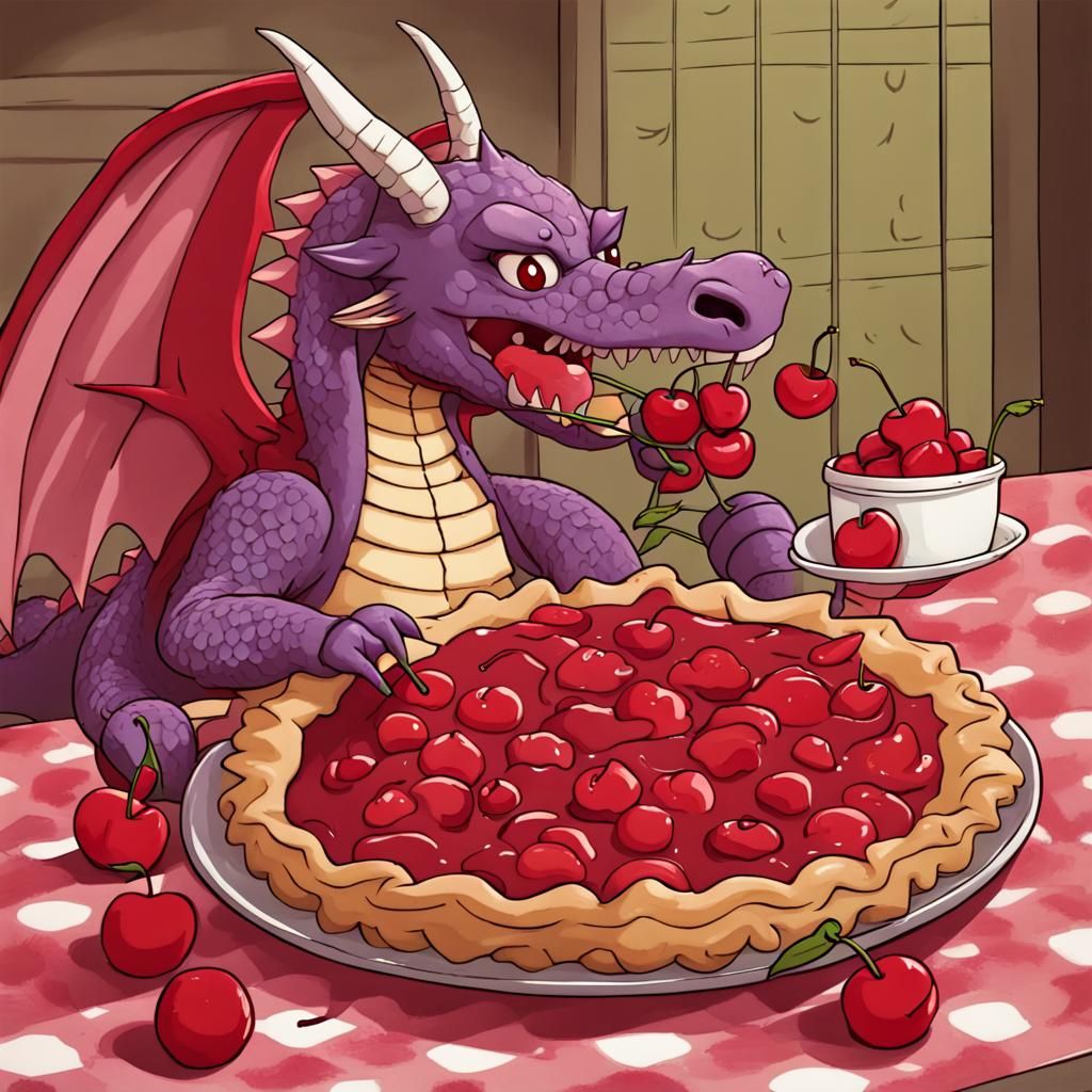 Dragon's Delight: A Sloppy Cherry Pie Feast