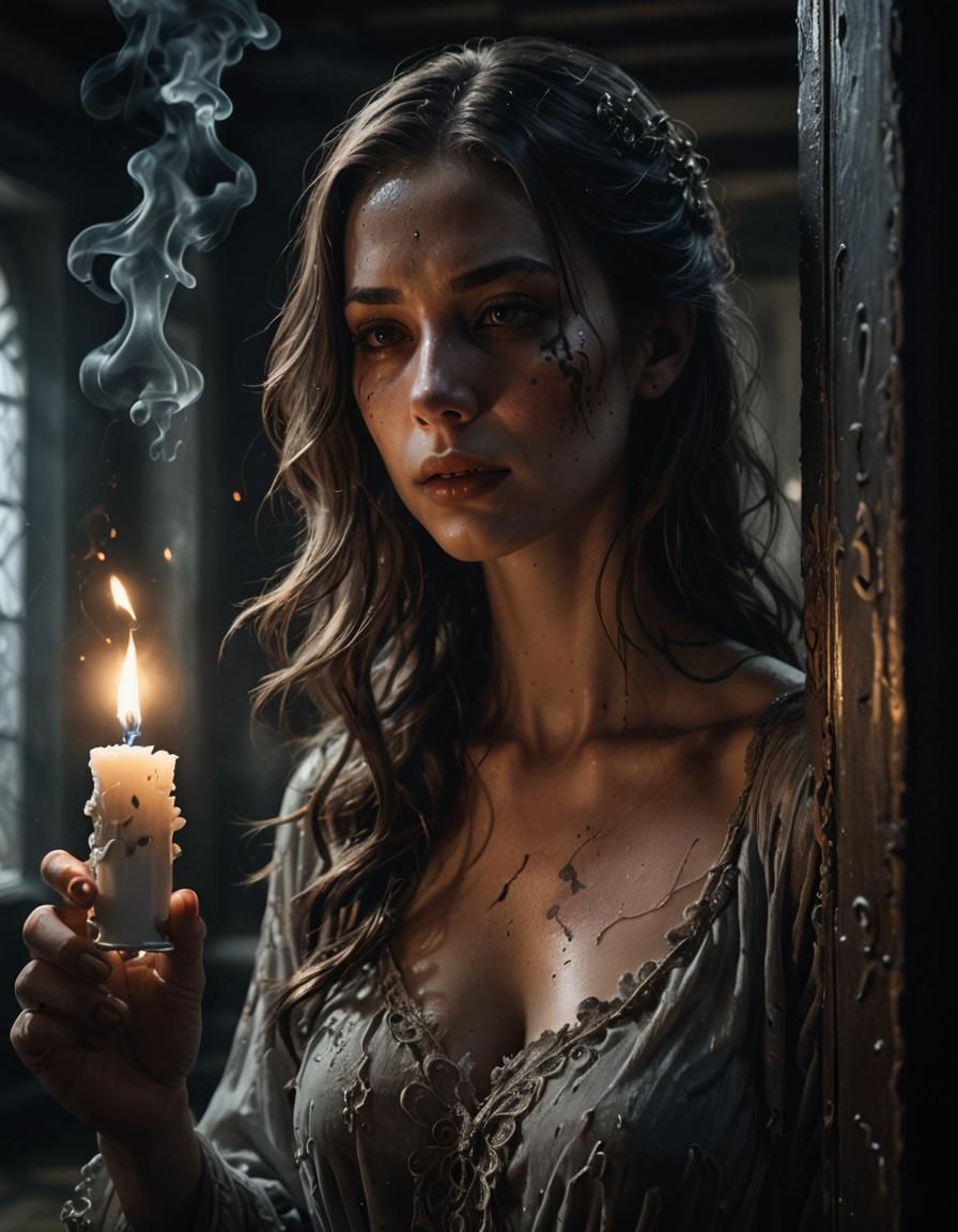 Smoke Ghost Apparition in Haunted House