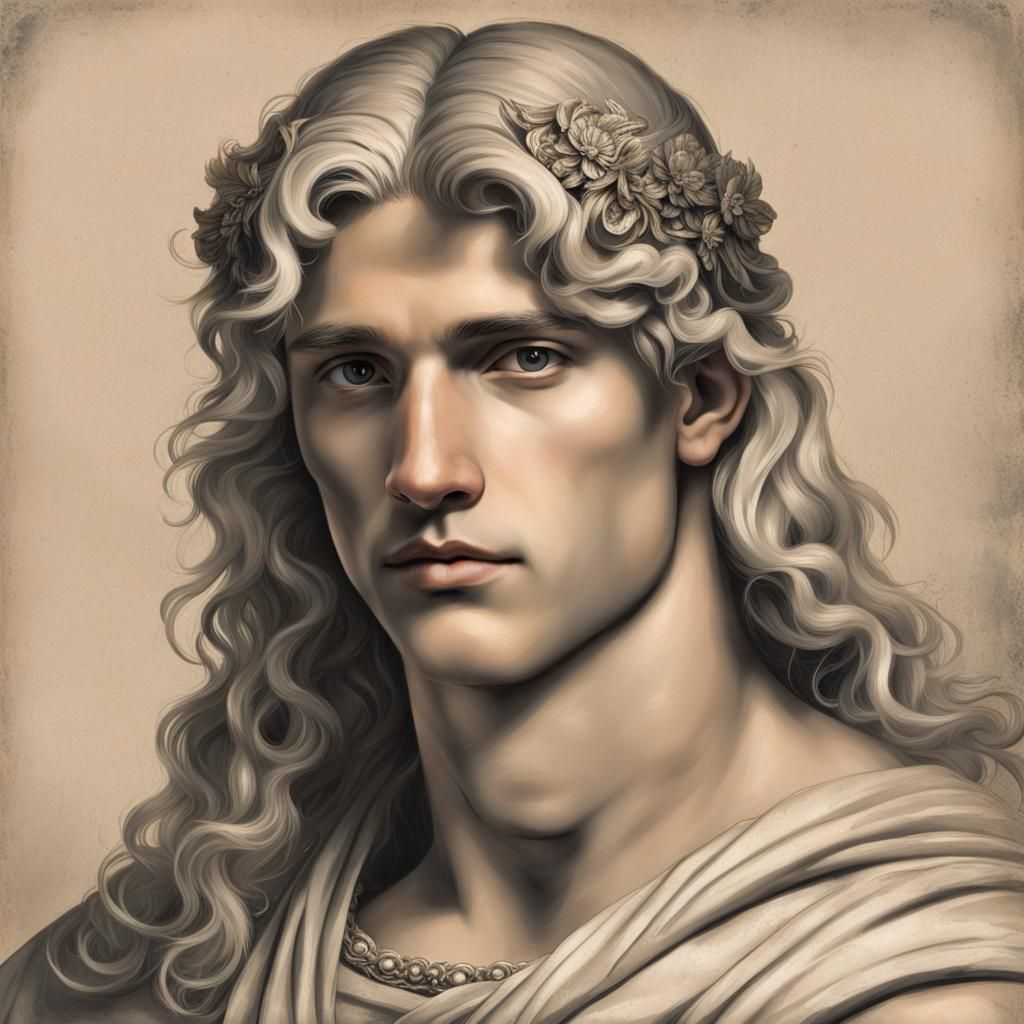 Roman Youth with Silver Hair Portrait