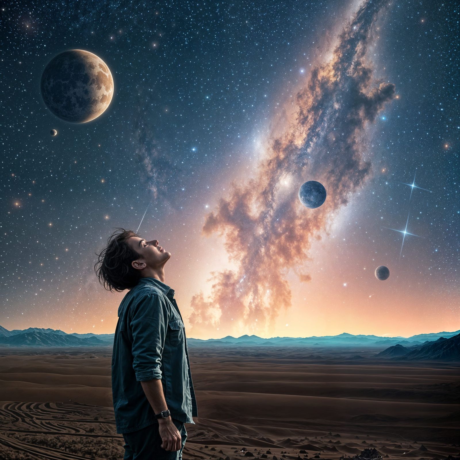 Epic Digital Painting: Wondering About God in Space