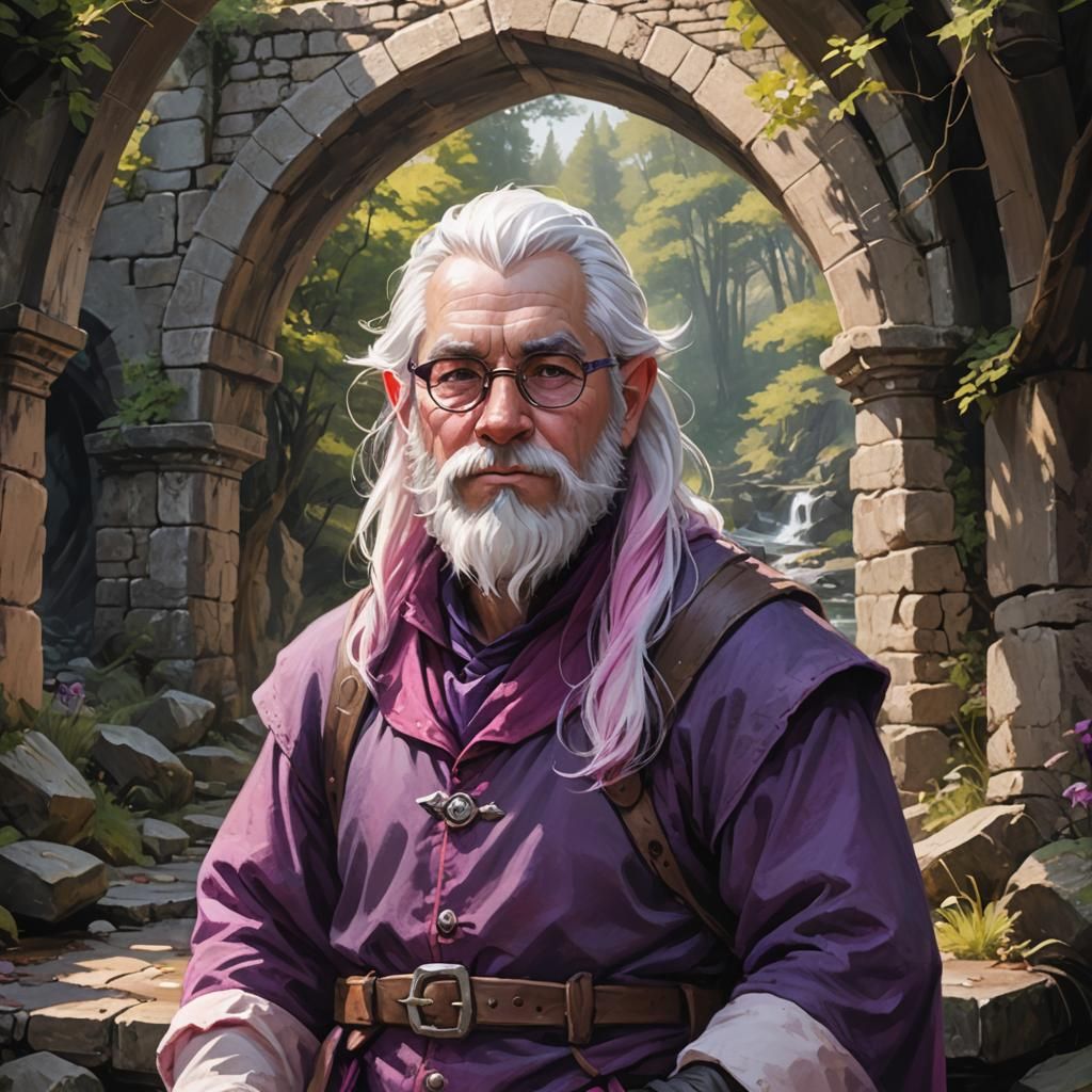 Gnome Mage Portrait in Oil Paint Style