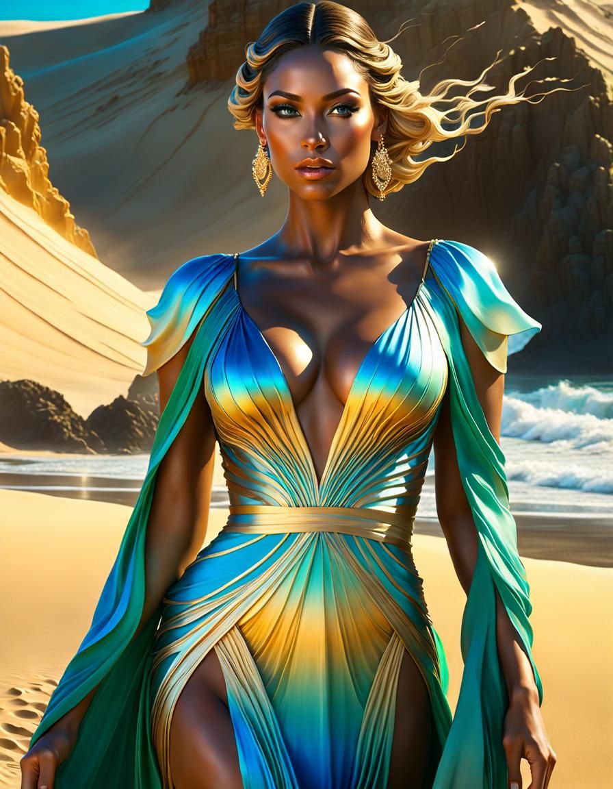 Reflective Beach Dress