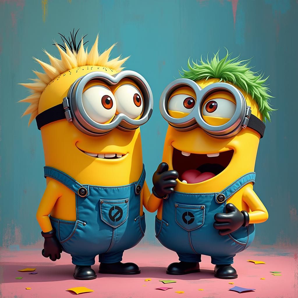 Muppet Minions in a Whimsical Digital Painting