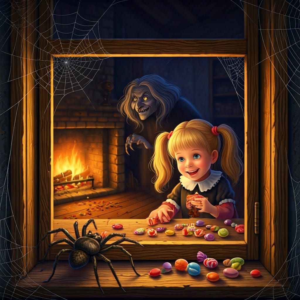 Halloween Spider Watcher: A Whimsical Scene