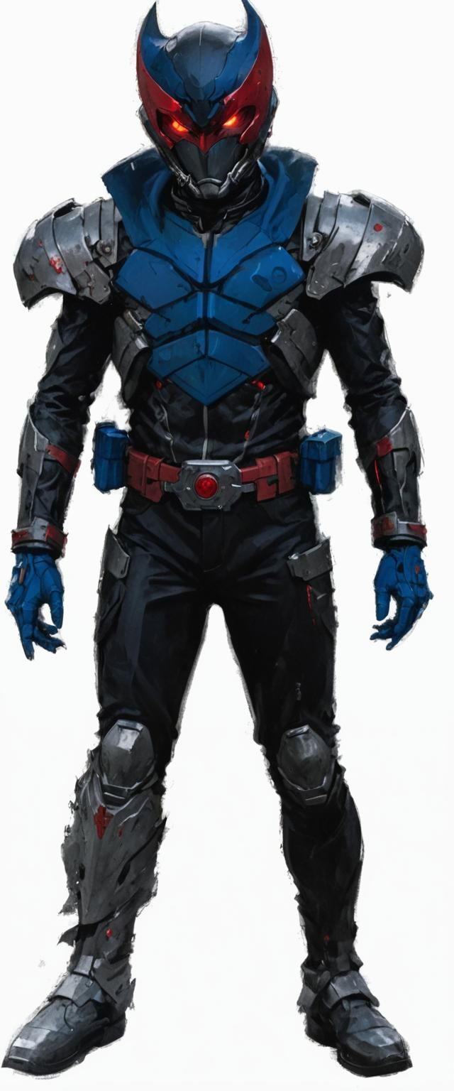 Vampire Kamen Rider in Gothic Cityscape