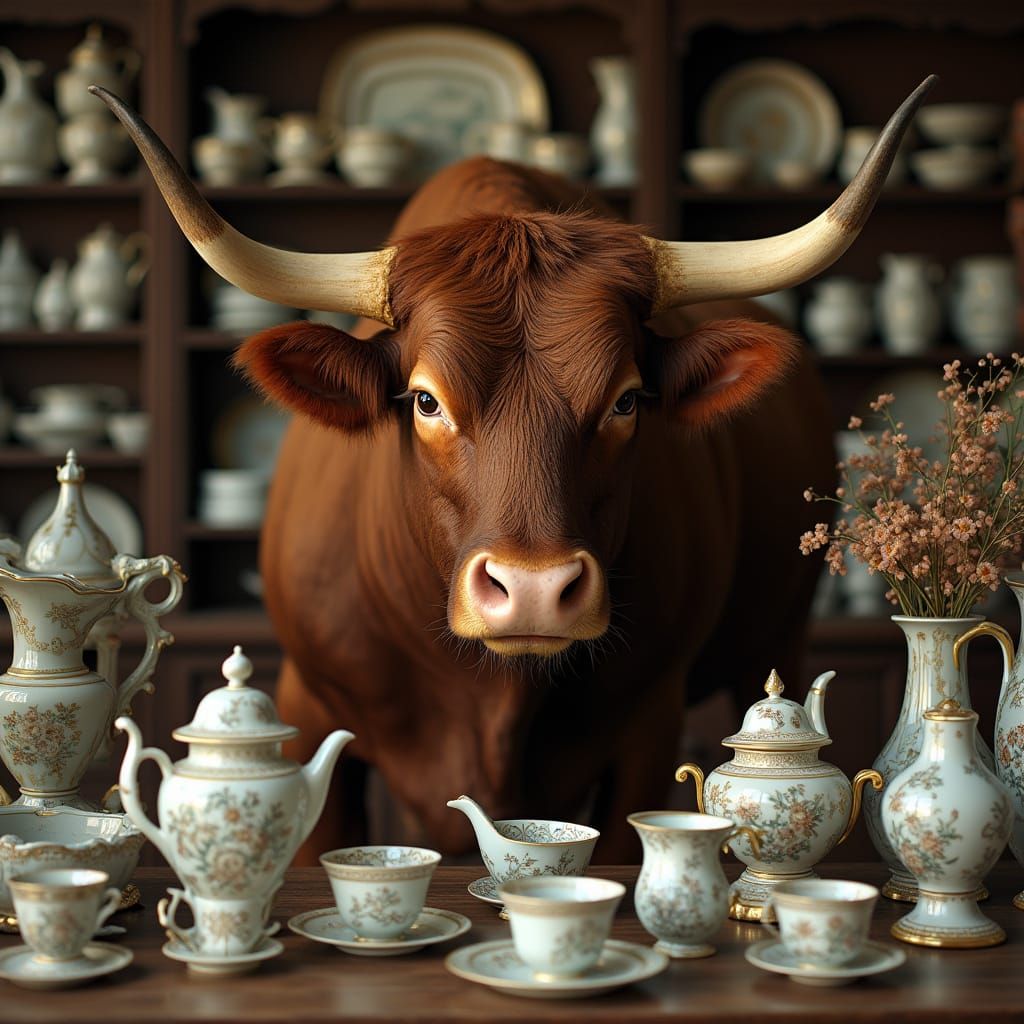 A Majestic Bull Amidst Fragile China