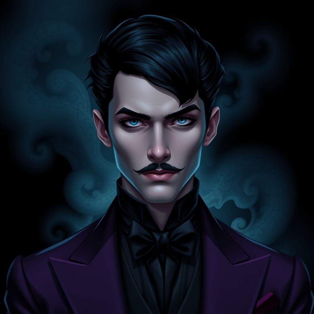 Sophisticated Victorian-Era Diabolist in Dark, Gothic Style