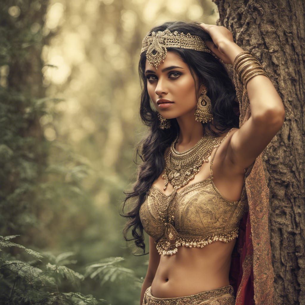 Princess Escaping Through Forest