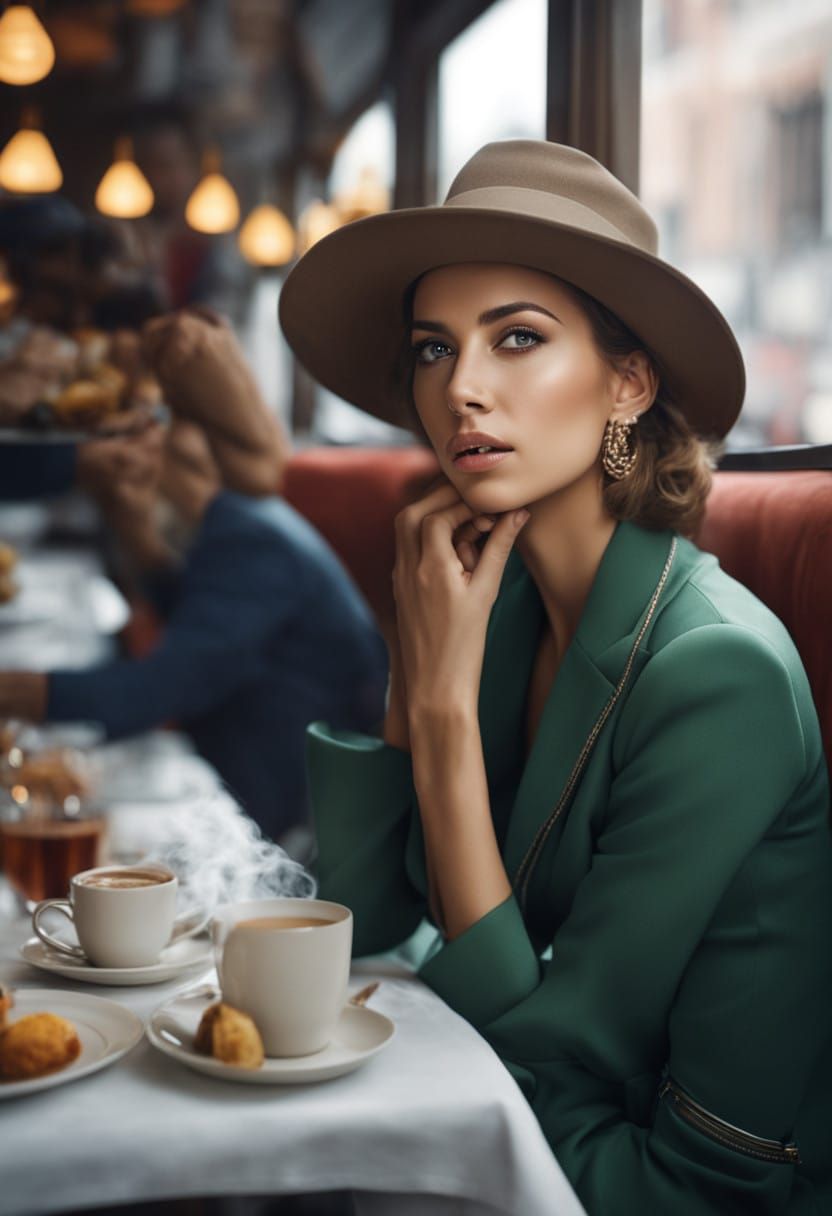Morning Coffee: Just noticed that she was being photographed...
