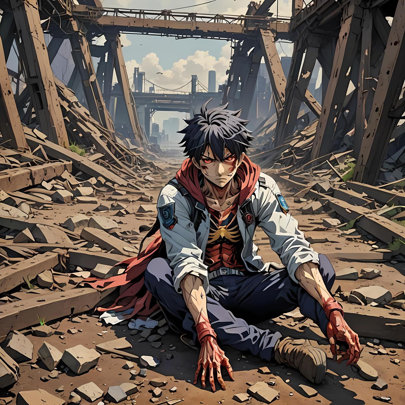 Anime Hero's Anguish in a Wasteland