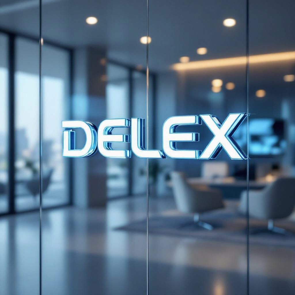 Sleek 3D Glass Logo for Modern Men's Clothing Brand