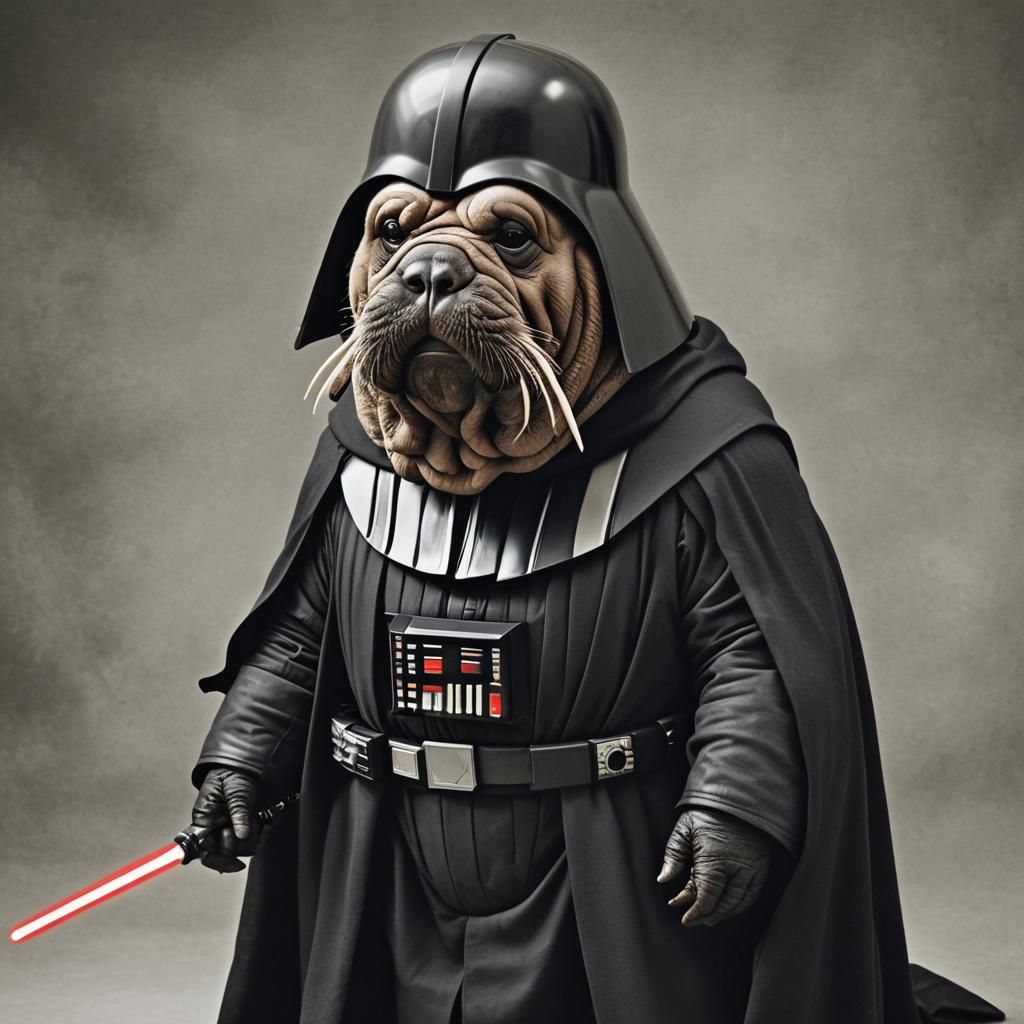 Walrus Cosplaying as Darth Vader in AI Art