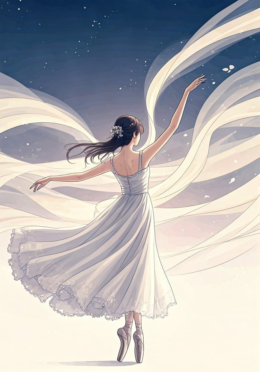 Ethereal Dance in Celestial Night