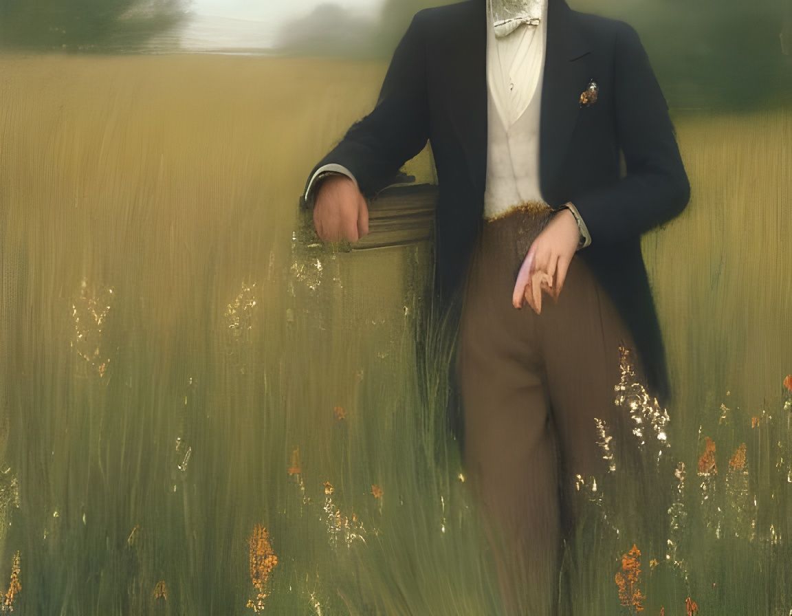 Ethereal Portrait in Waterhouse-Inspired Romanticism