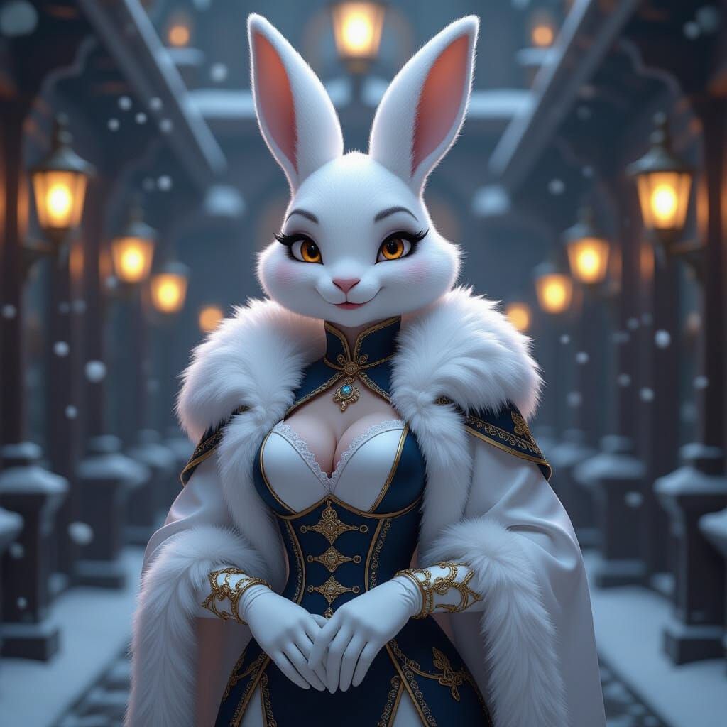 Harengon Royal: D&D Fantasy Casino Spy Character Art