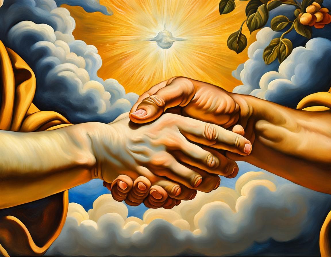 Baroque Painting: Adam and God's Touch