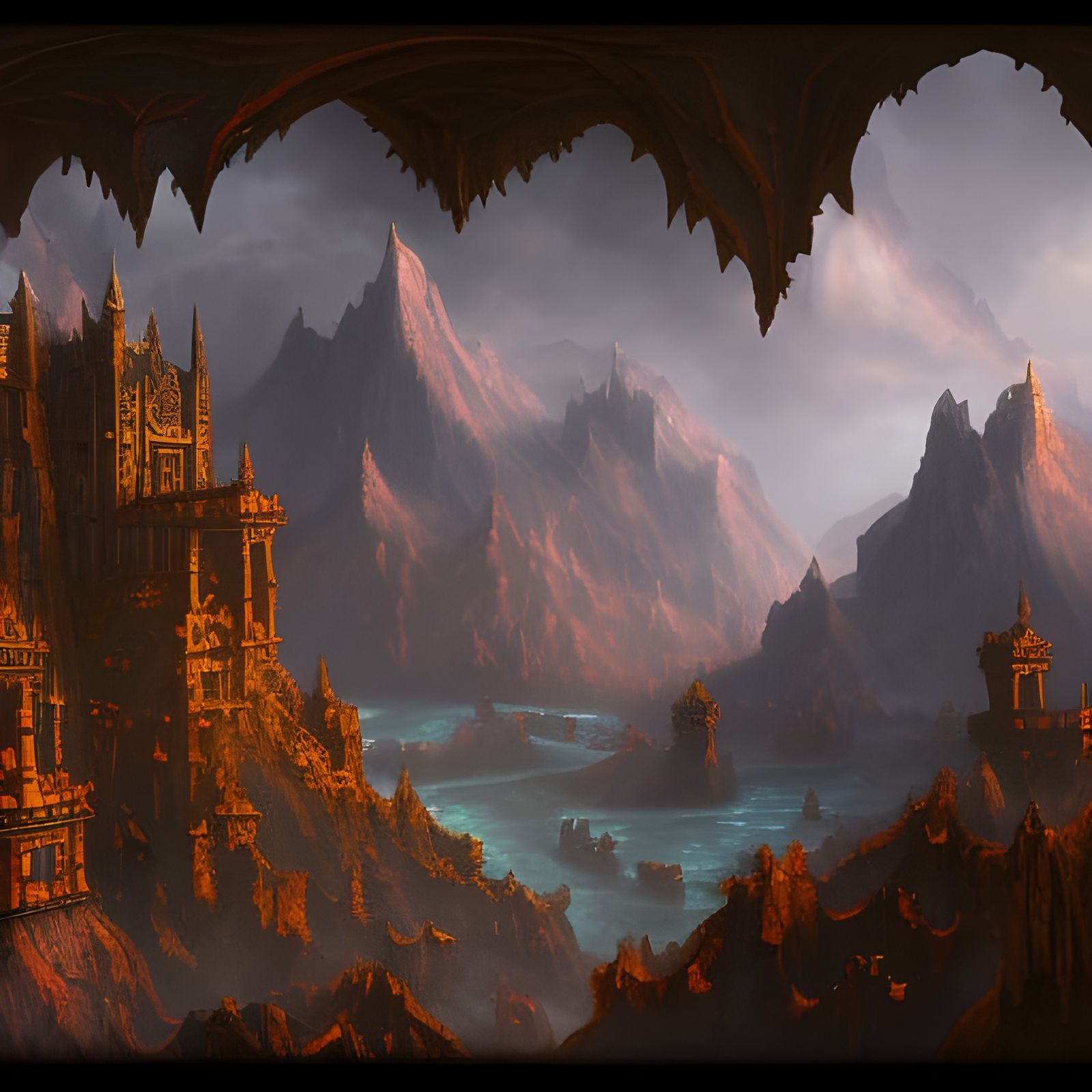 Detailed Dwarvish Outpost Concept Art