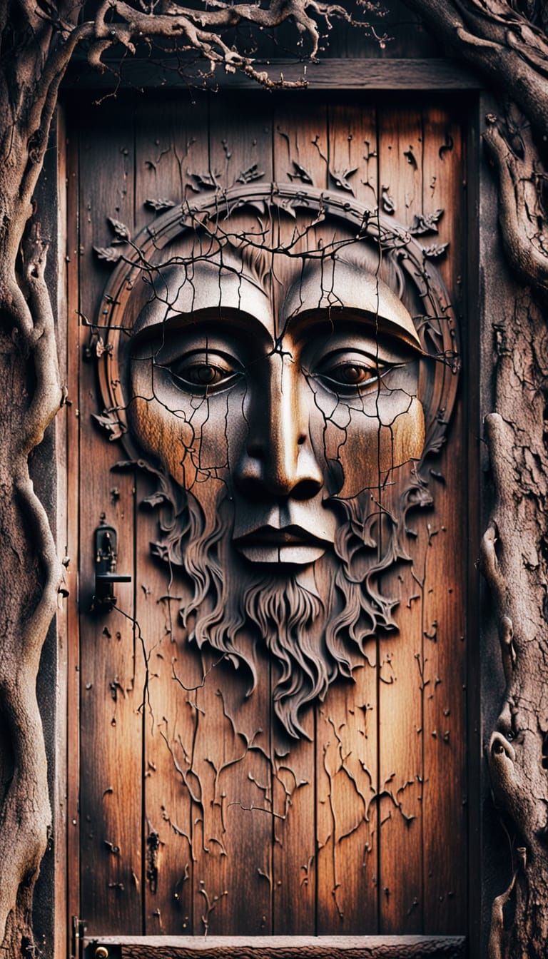 Mysterious Entrance to a Haunted Garden in a Gothic Style