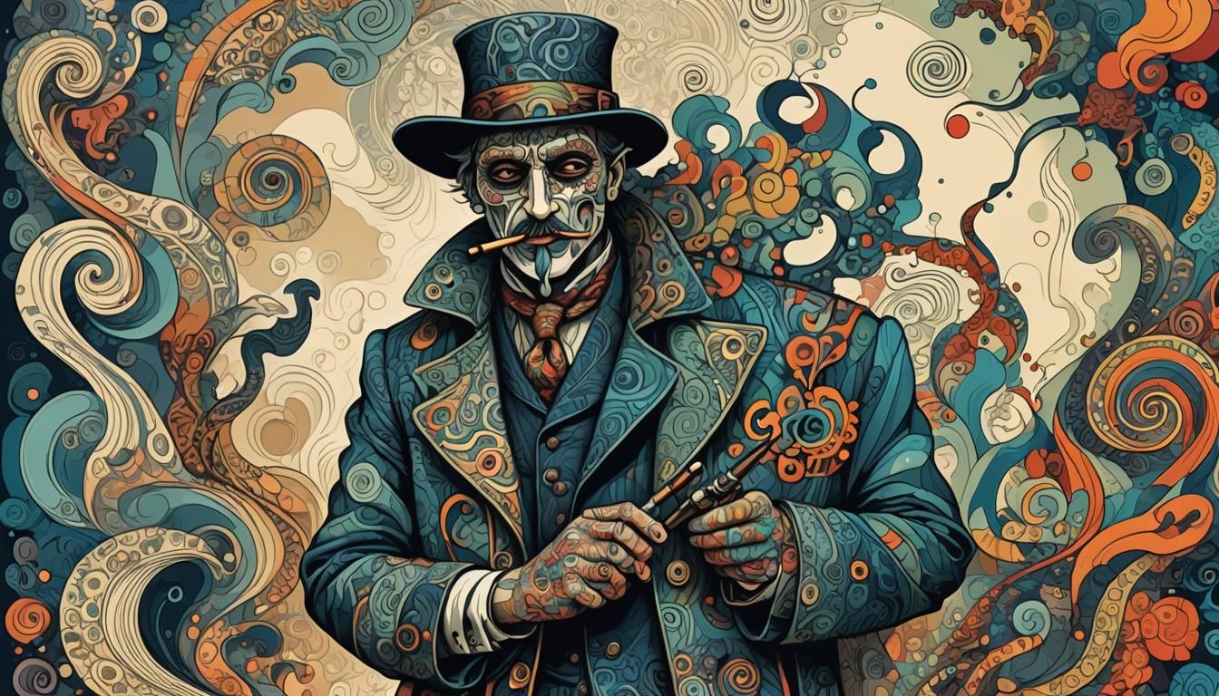 Surreal Bandit Character with Intricate Details