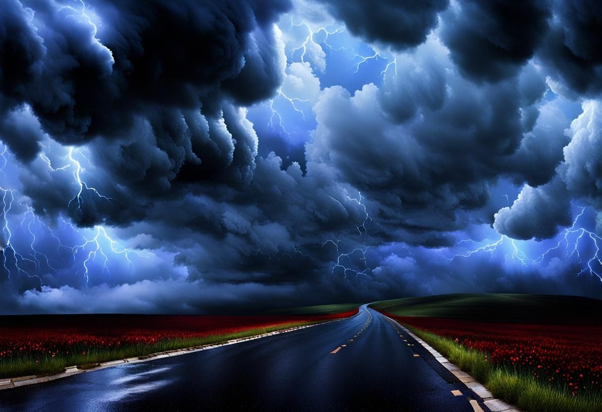 Surreal Rainy Weather Dreamscape in Magic Realism