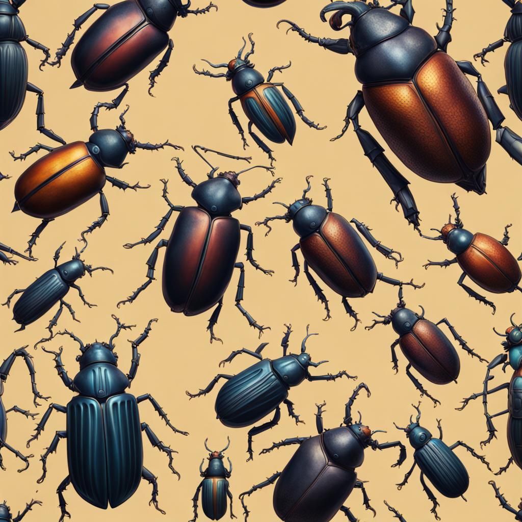 Electric Beetles: Detailed Matte Painting