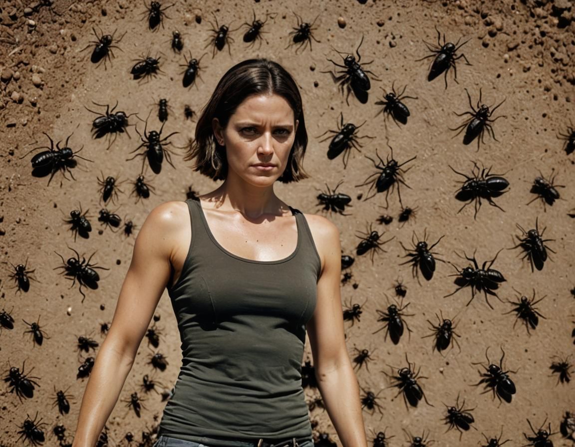 Miniature Woman and Giant Ant Colony