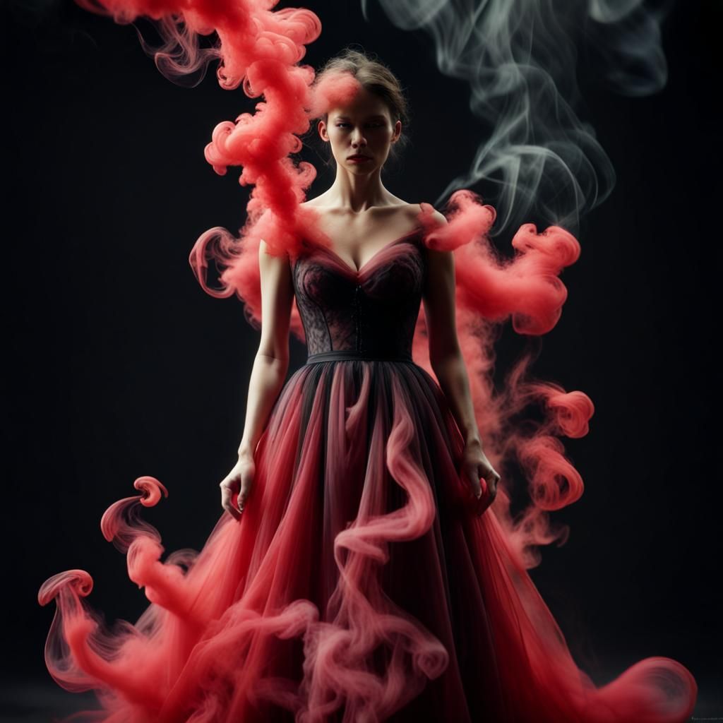 Dress made of smoke