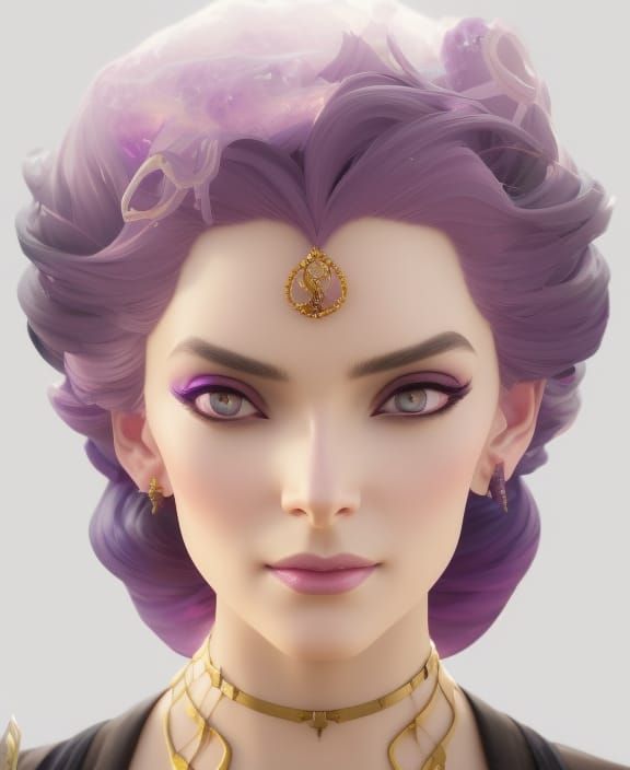 Amethyst, The Crystal Valley Witch. portrait, 8k resolution concept art portrait by Greg Rutkowski, Artgerm, WLOP, Alpho...