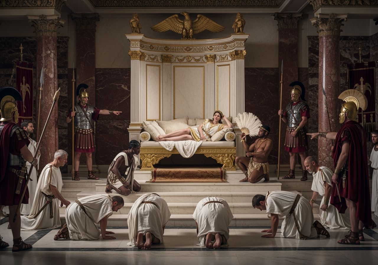 Luxurious Throne Room in Ancient Rome Palace