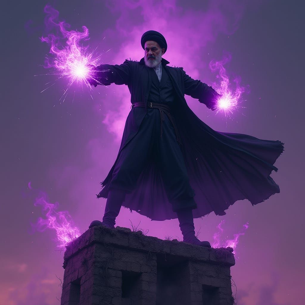 Dystopian Leader Unleashes Fury Amidst Flames