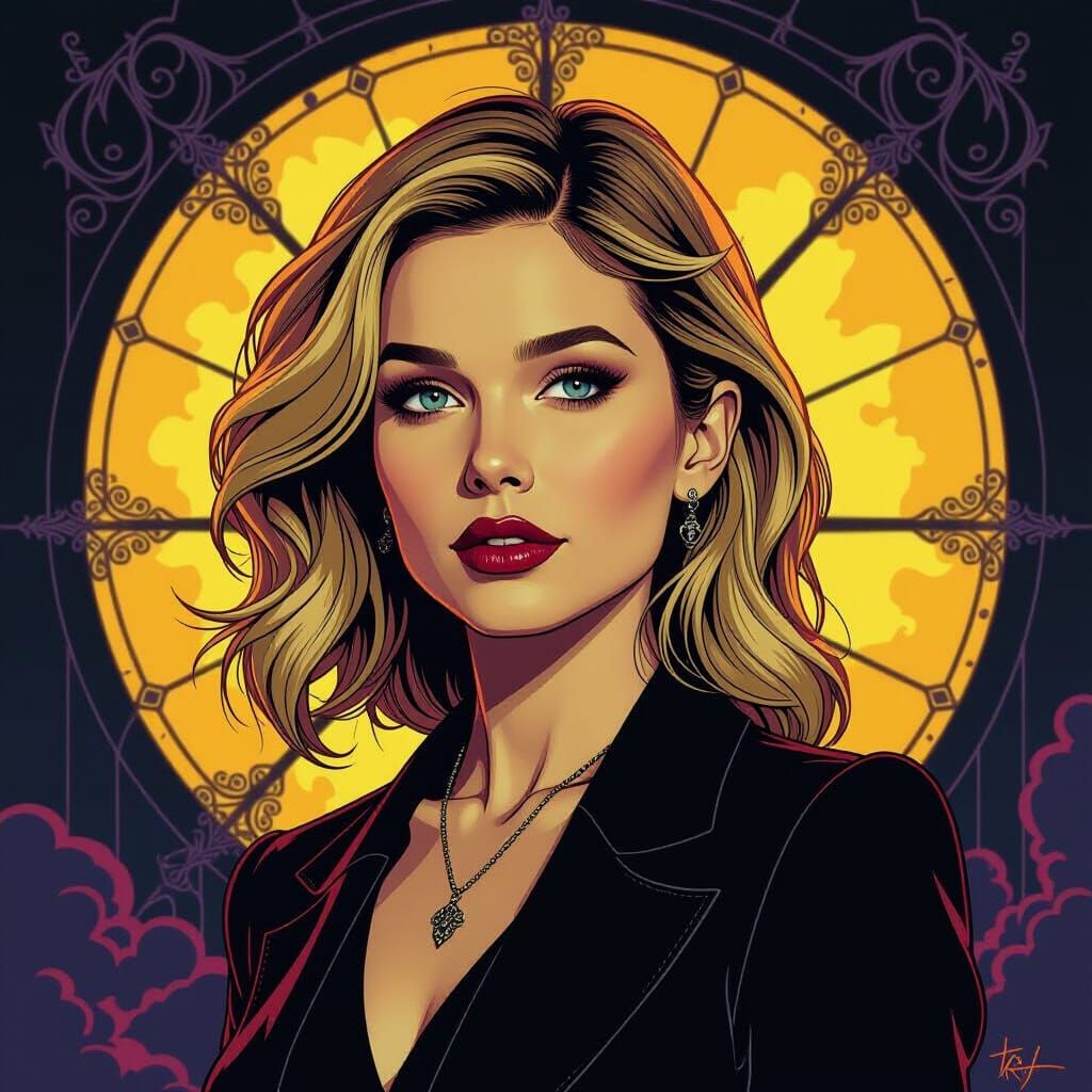 Buffy Inspired Gothic Art in Tim Burton Style