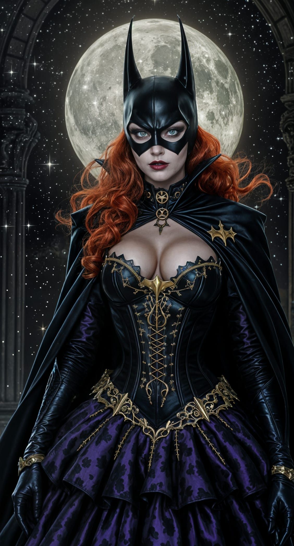 Gothic Batgirl in Mike Mignola Style