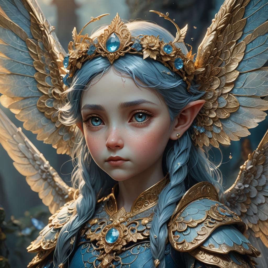 Gnome Angel Gazing: Fantasy Concept Art