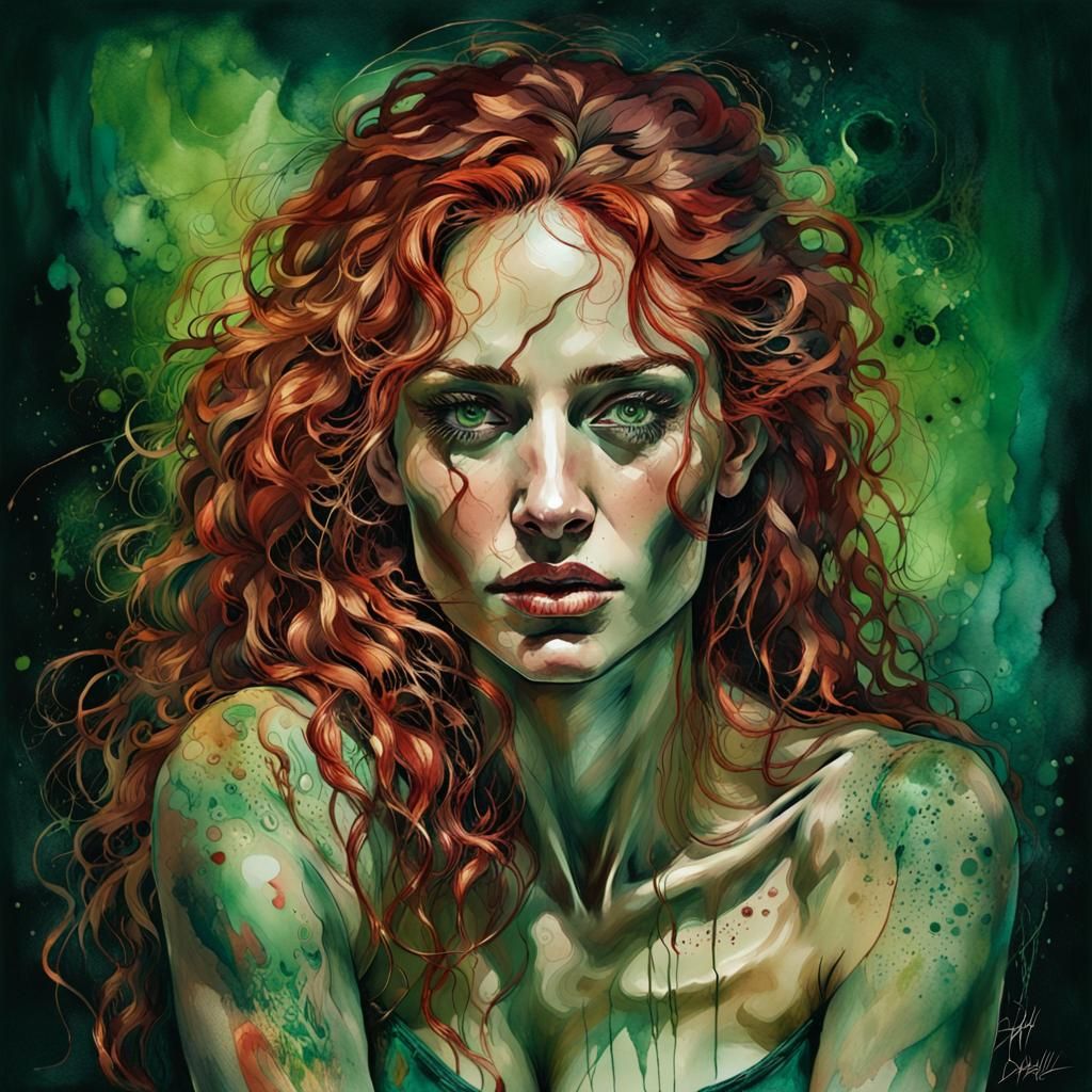 Red Splash Lady #04