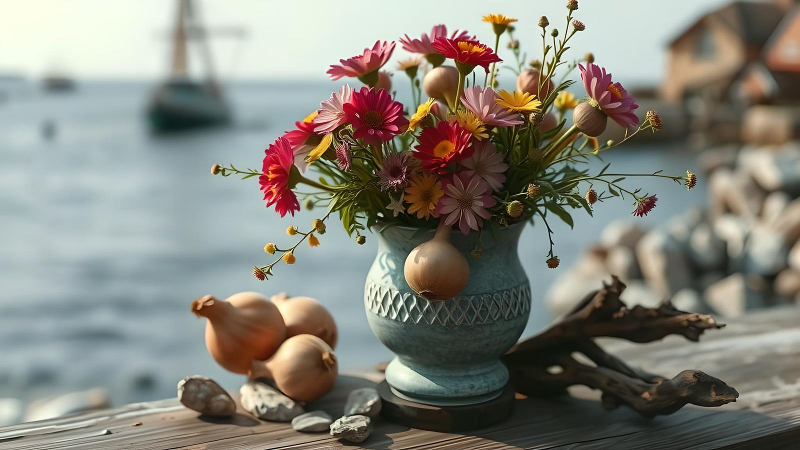 Hyperrealistic Still Life with Sea Monster