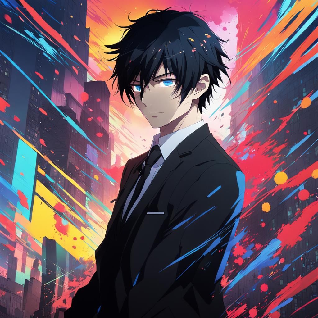 Maruo Nakano in Black Suit: Anime Key Visual