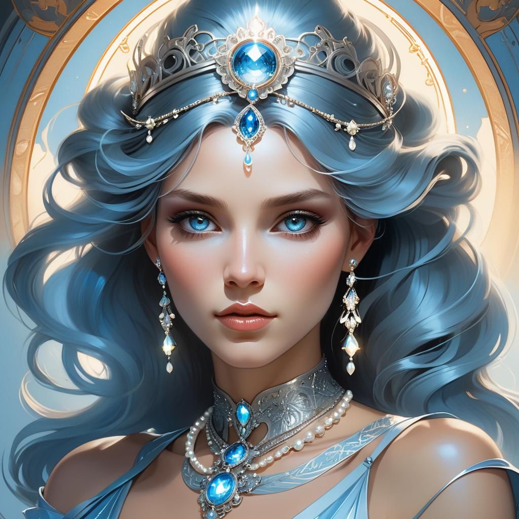 Luminous Princess Ibhell Portrait in Ethereal Style