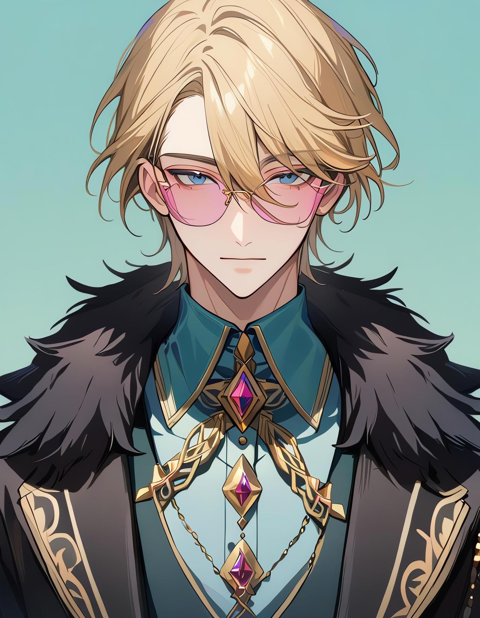 Bishounen in Fedora with Fur-Trimmed Jacket