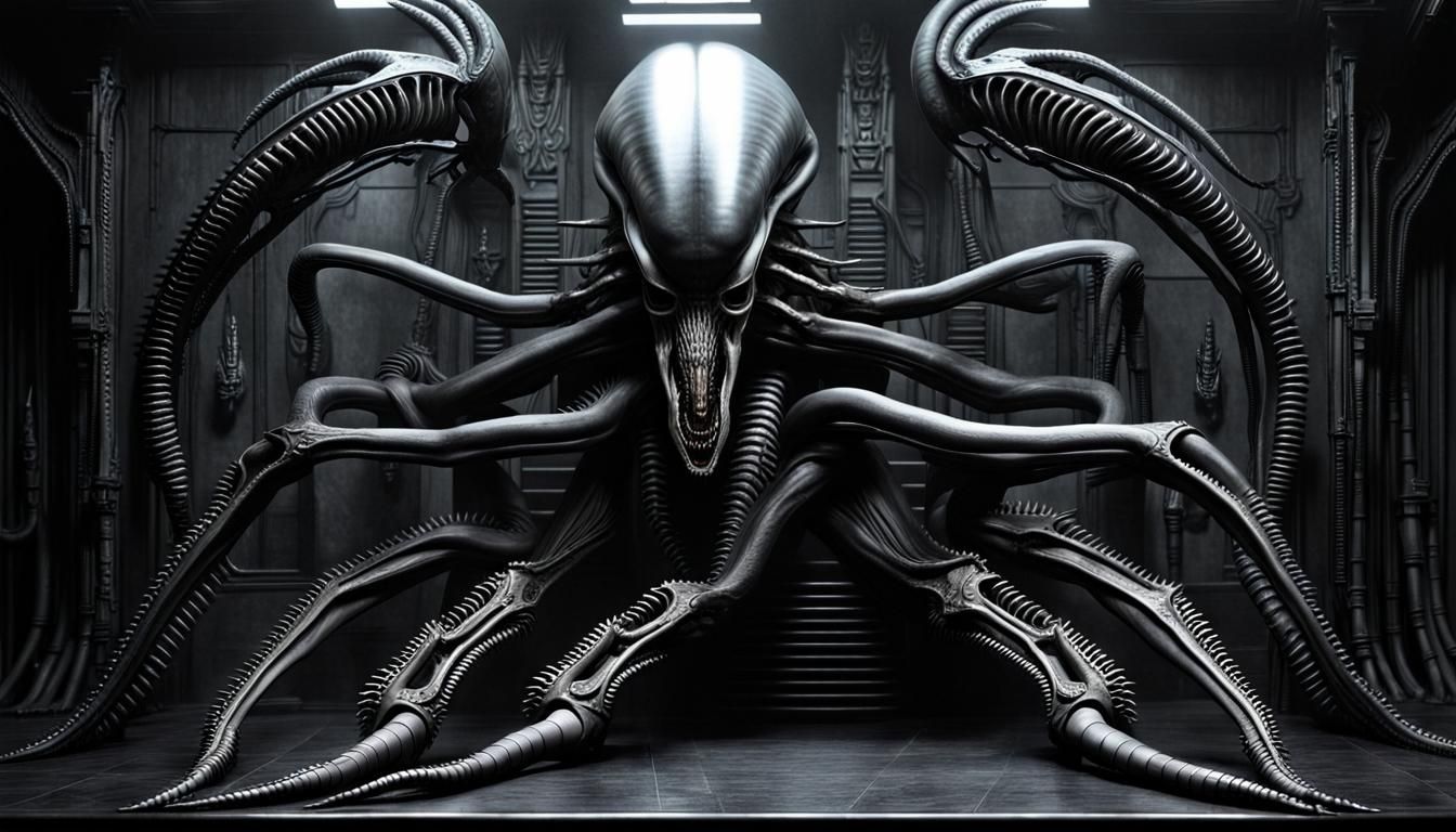 Queen Xenomorph in Giger Style, Horrorcore