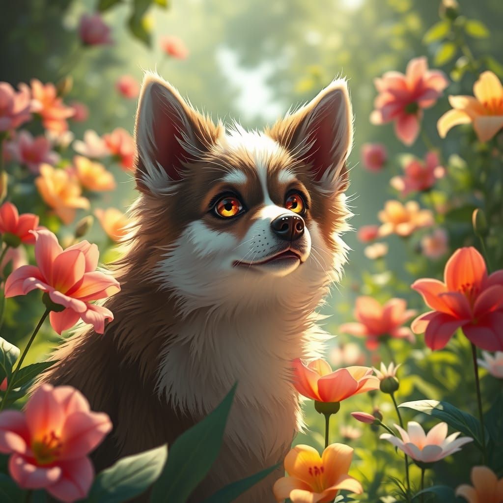 Dazzling Dog and Harpy in Studio Trigger Style