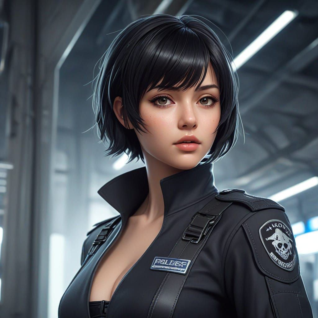 Anime scifi police officer...