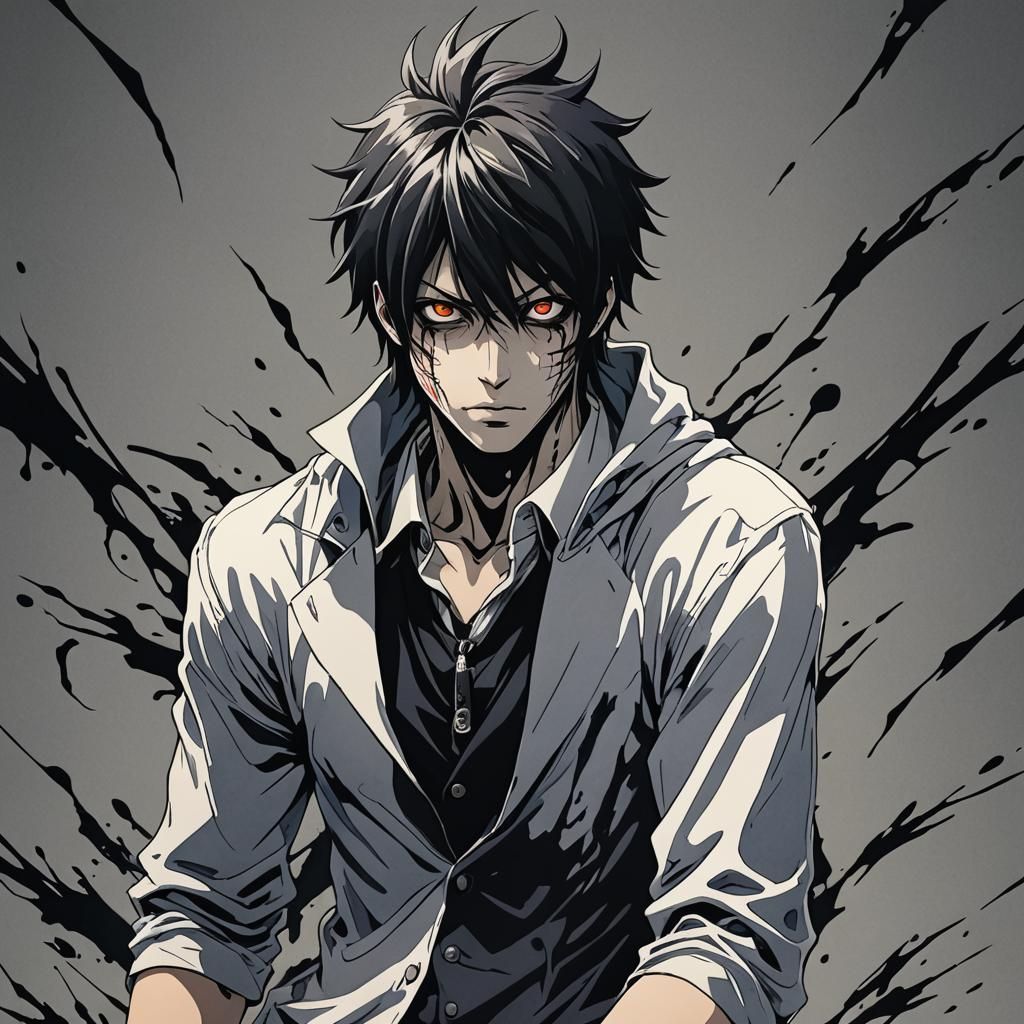 Death Note Inspired Shinigami in Anime Style