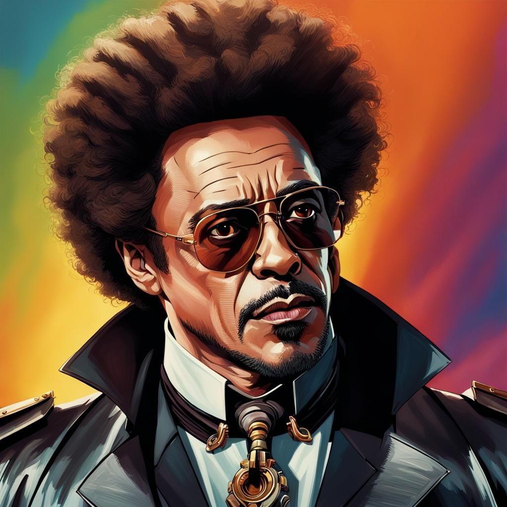 Mid Century Blade, the Vampire Hunter, in Vivid Hyperrealism