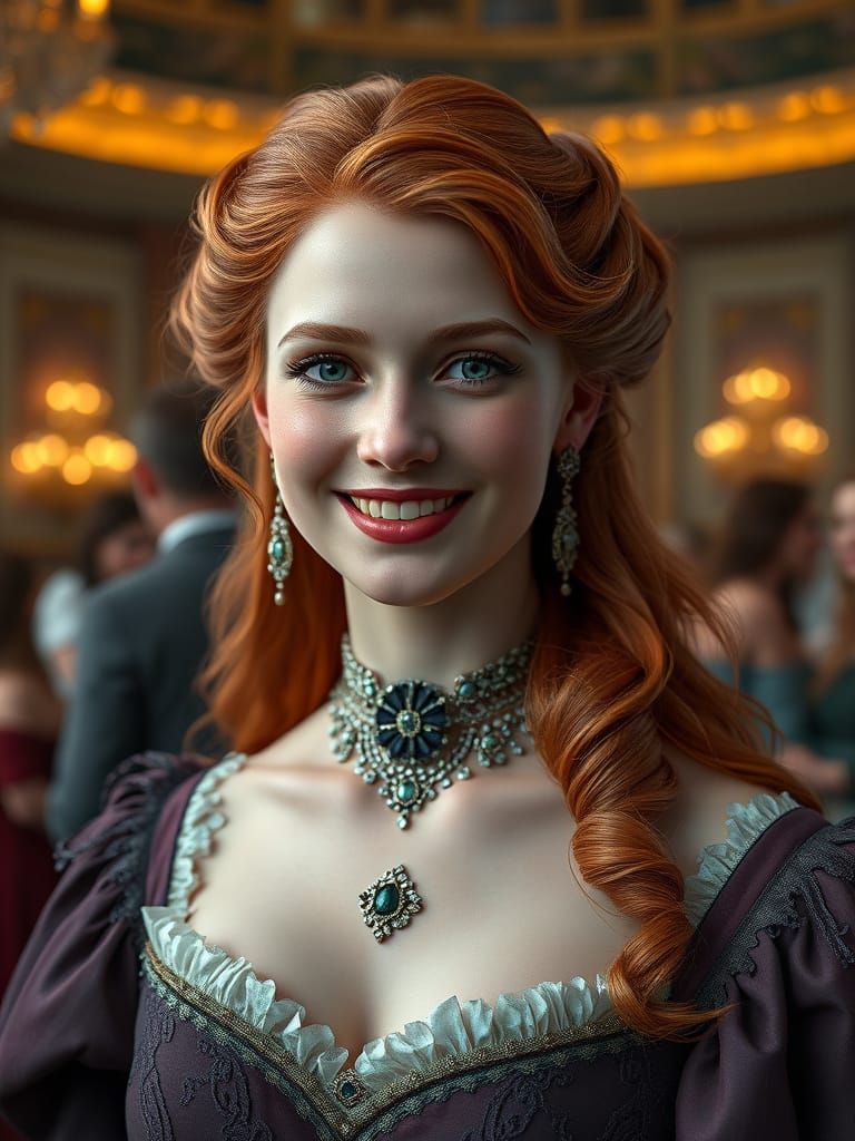 Regal Duchess in 1812 Era Gown at a Fantastical Ball