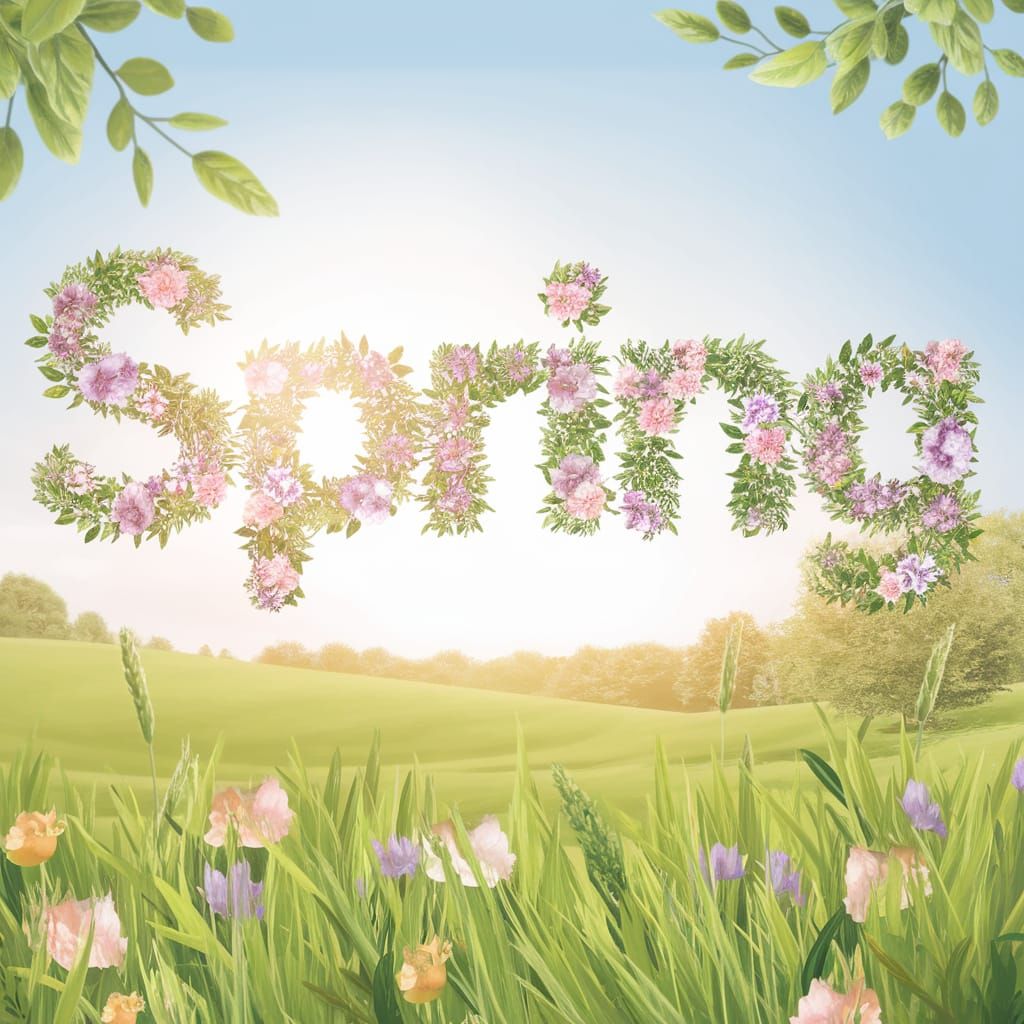 Vibrant Spring Floral Wreath in Soft Pastel Hues