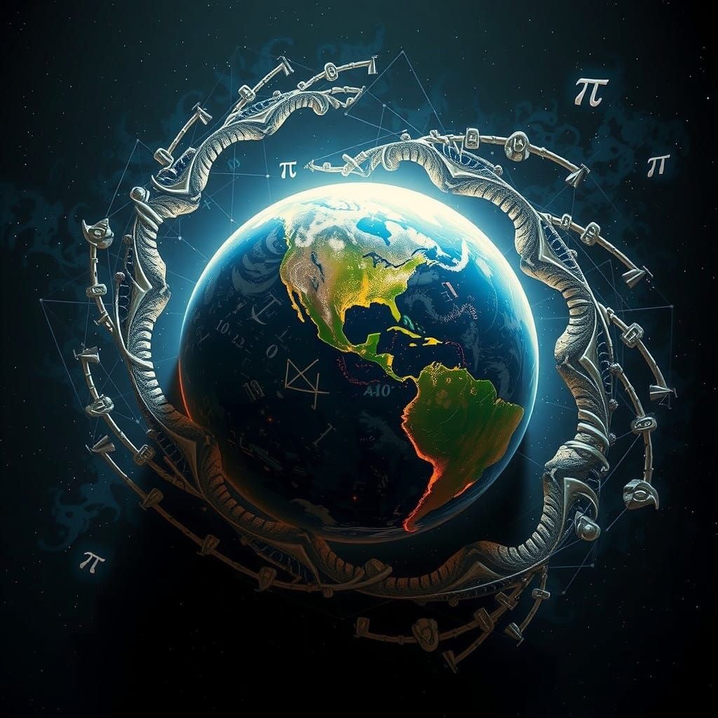 Celestial Dance of Fractals and Geometry