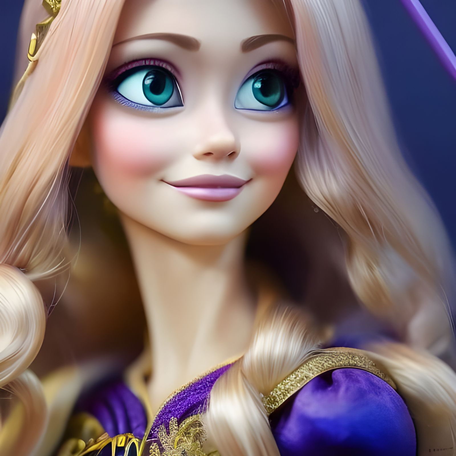 Rapunzel Portrait with Pencils in Hyperrealistic Style