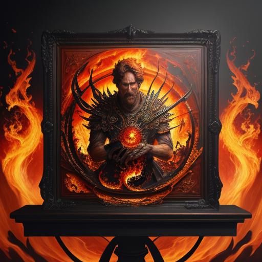 fiery portrait