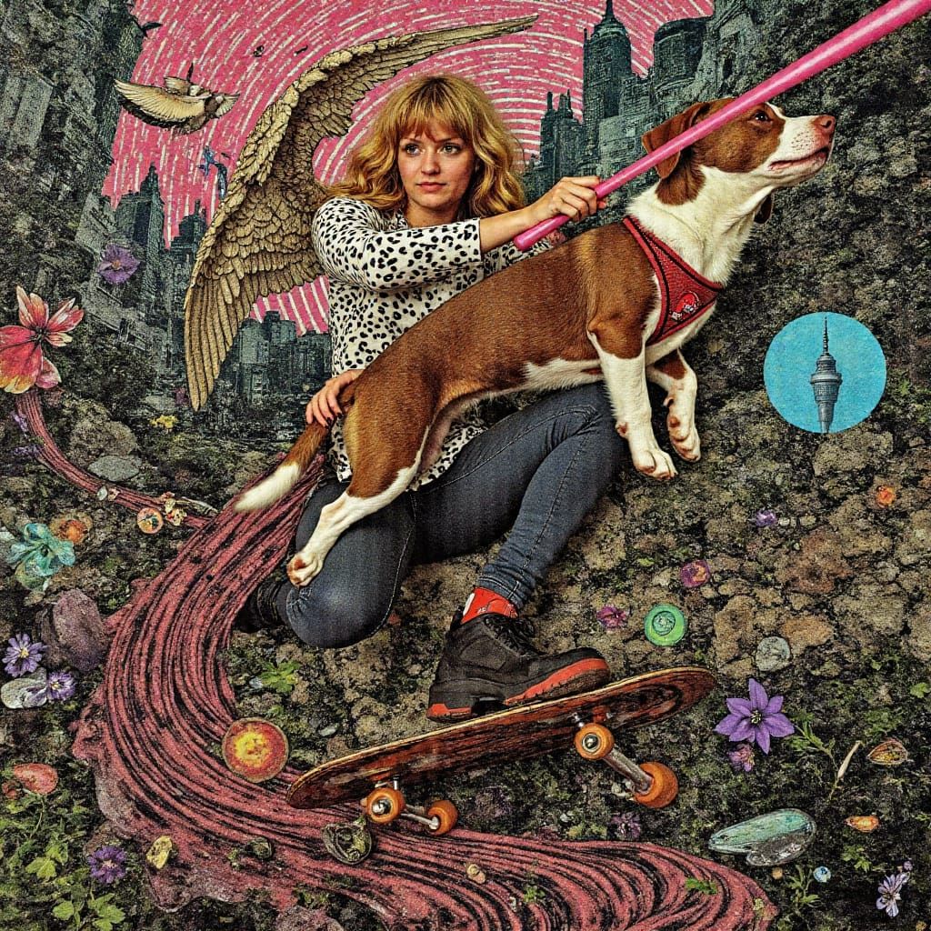 Heavy Metal Borderlands Style Surreal Angel Scene